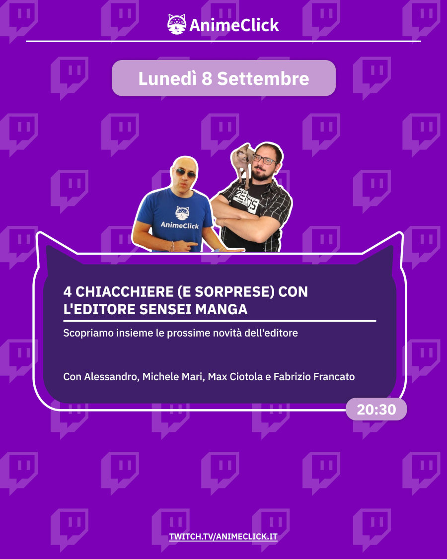 AnimeClick su Twitch: programma dall'8 al 14 settembre AnimeClick su Twitch: programma dall'8 al 14 settembre